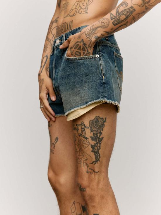  마틴로즈 데님 숏팬츠 마틴 로즈 트러커 워시 블루 - MARTINE ROSE