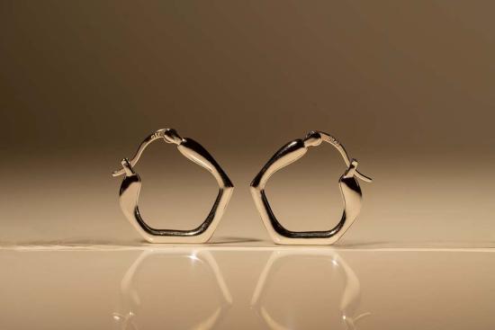  Milk & Rose 이어링 밀크 앤 로즈 플루이드 육각형 후프 - OTHER BRANDS