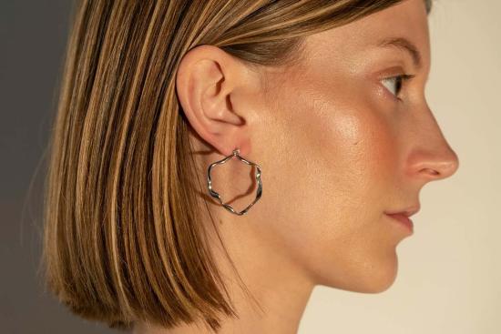  Milk & Rose 이어링 밀크 앤 로즈 할로 후프 귀걸이 - OTHER BRANDS