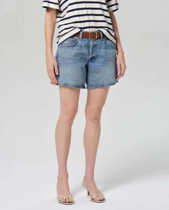  시티즌 오브 휴머니티 데님 숏팬츠 빌리 릴렉스드 숏 라이트 워시 데님 - CITIZEN OF HUMANITY