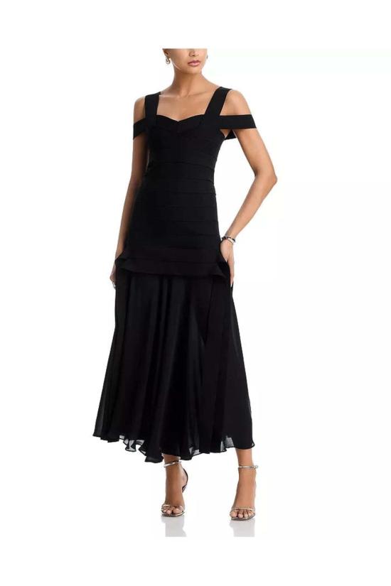  조나단 심카이 롱 원피스 캘러웨이 니트 맥시 드레스 블랙