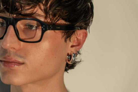  Milk & Rose 이어링 밀크 & 로즈 크레센트 후프