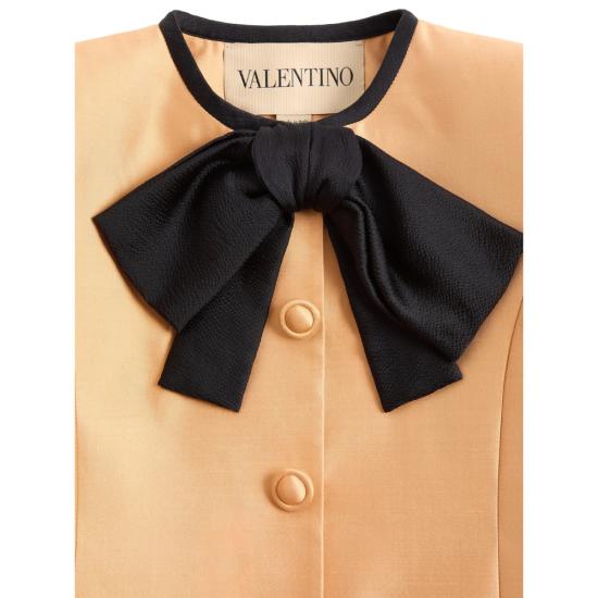 26SS 발렌티노 가라바니 코트 8B0CJ4509F3 F8E ORANGE BLACK - VALENTINO GARAVANI