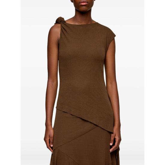 26SS 가니 롱 원피스 A1030487 ZWX BROWN - GANNI