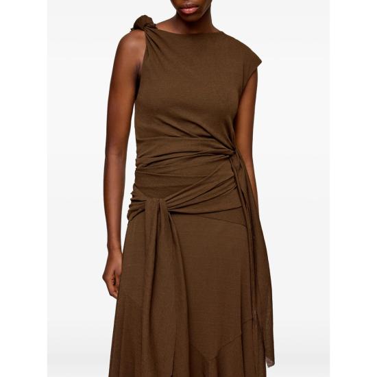 26SS 가니 롱 원피스 A1030487 ZWX BROWN - GANNI