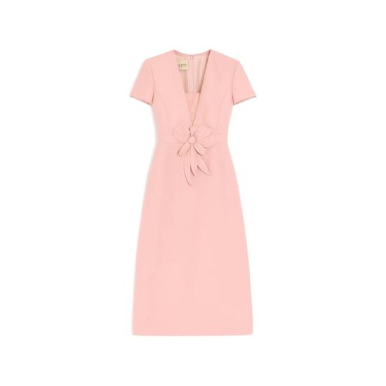 26SS 발렌티노 가라바니 미디 원피스 8B0VAKG51CF F8U PINK