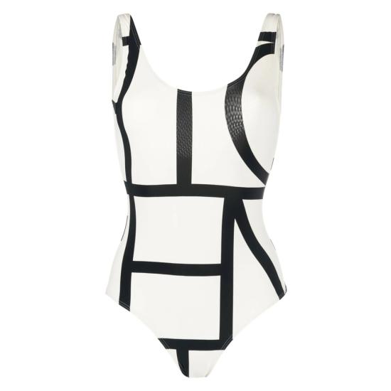 26SS 토템 원피스 수영복 223 842 795 999 TOFU WHITE BLACK