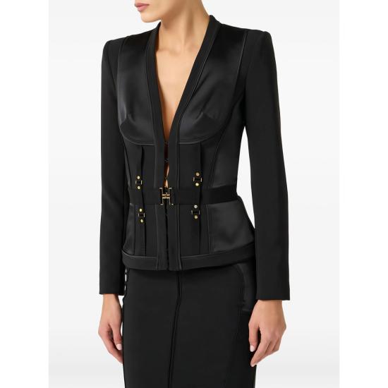 26SS 엘리자베타프랜치 자켓 GI23362E2 110 BLACK - ELISABETTA FRANCHI