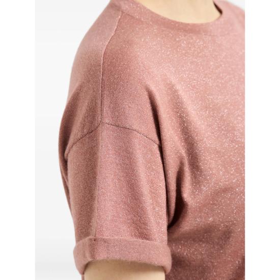 26SS 브루넬로 쿠치넬리 스파클링 캐시미어 실크 니트 티셔츠 M41810000 C9399 PINK - BRUNELLO CUCINELLI