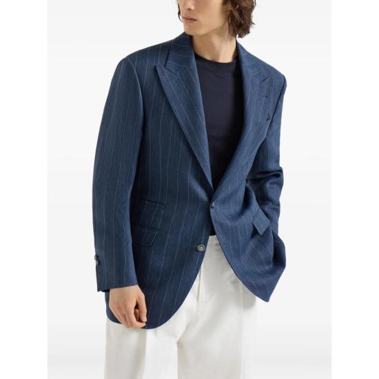 26SS 브루넬로 쿠치넬리 수트 자켓 MZ4238BFC5 C1010 BLUE - BRUNELLO CUCINELLI