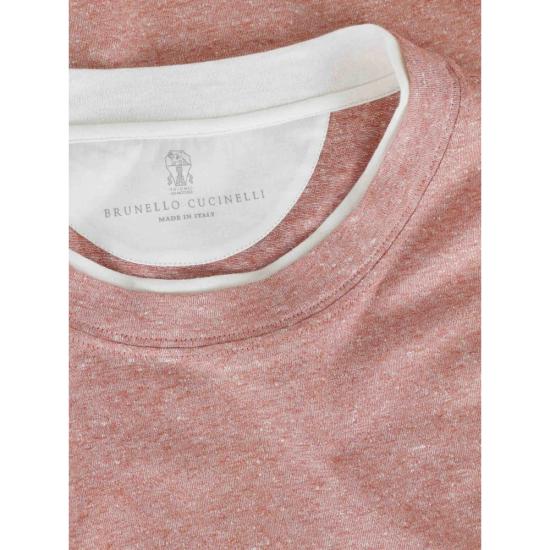 26SS 브루넬로 쿠치넬리 페이크 레이어링 티셔츠 MW8357427 CIW28 PINK - BRUNELLO CUCINELLI