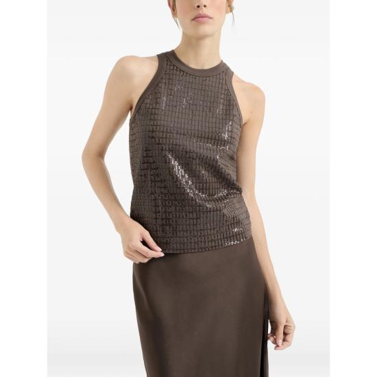 26SS 브루넬로 쿠치넬리 민소매 티셔츠 M0T18HK500 C8589 BROWN - BRUNELLO CUCINELLI