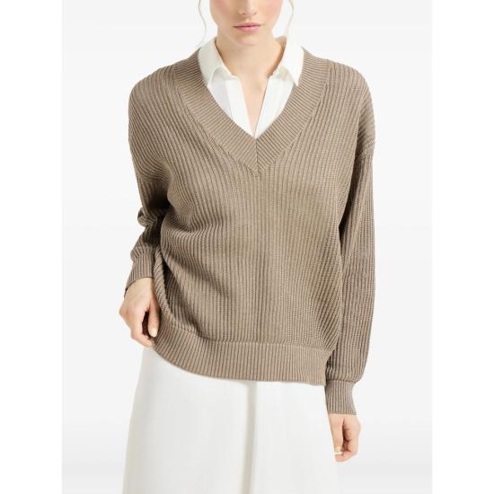 26SS 브루넬로 쿠치넬리 스웨터 MST258302 CCJ17 BROWN - BRUNELLO CUCINELLI