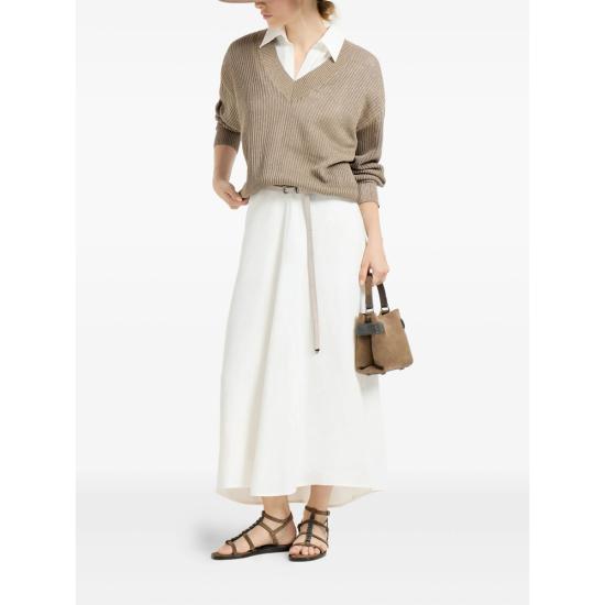 26SS 브루넬로 쿠치넬리 스웨터 MST258302 CCJ17 BROWN - BRUNELLO CUCINELLI