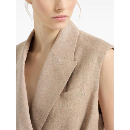 26SS 브루넬로 쿠치넬리 스파클링 트윌 웨이스트코트 MH5267774 C920 NEUTRALS - BRUNELLO CUCINELLI