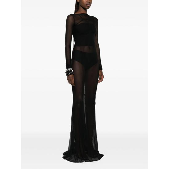 26SS 릭 오웬스 롱 원피스 RO01F6589 TUS 09 BLACK - RICK OWENS