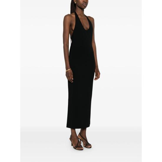 26SS 토템 롱 원피스 253 WRD0205 YA0187 001 BLACK - TOTEME