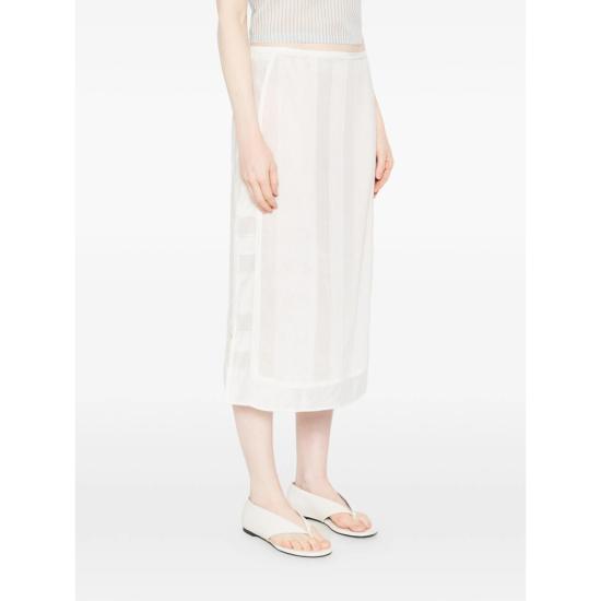 26SS 로우클래식 미디 스커트 LW265SK06 WHITE - LOW CLASSIC