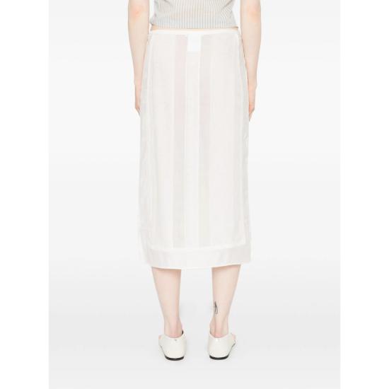 26SS 로우클래식 미디 스커트 LW265SK06 WHITE - LOW CLASSIC