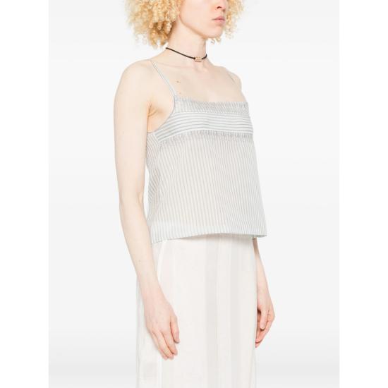 26SS 로우클래식 민소매 티셔츠 LW265BL07 STRIP WHITE BLUE - LOW CLASSIC