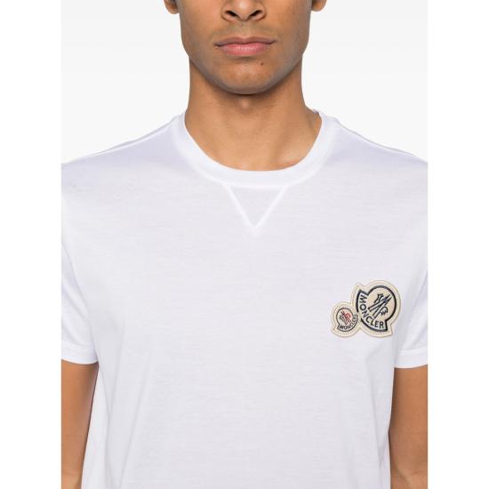 26SS 몽클레어 반팔 티셔츠 8390Y 8C000 68 001 WHITE - MONCLER