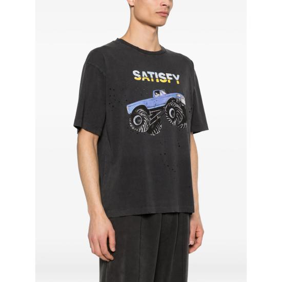 26SS 새티스파이 모스테크 티셔츠 11006 00A21 AGBLK GREY - SATISFY
