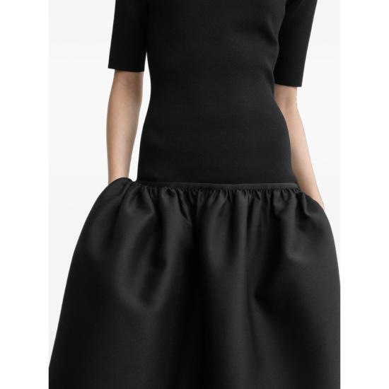 26SS 토템 미디 원피스 261 WRD0279 FB0567 001 BLACK - TOTEME