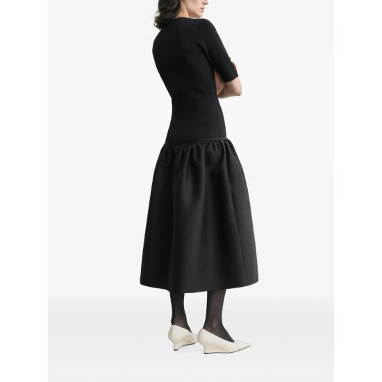 26SS 토템 미디 원피스 261 WRD0279 FB0567 001 BLACK - TOTEME