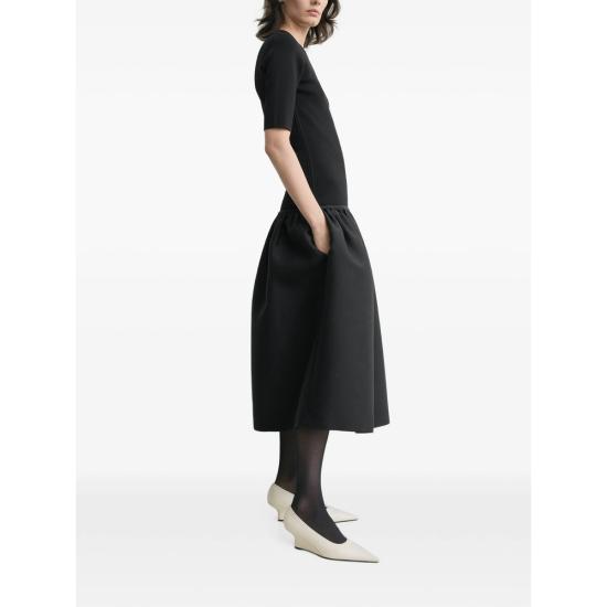 26SS 토템 미디 원피스 261 WRD0279 FB0567 001 BLACK - TOTEME