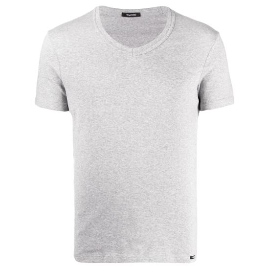 26SS 톰포드 V넥 반팔 티셔츠 T4M091040 020 GREY