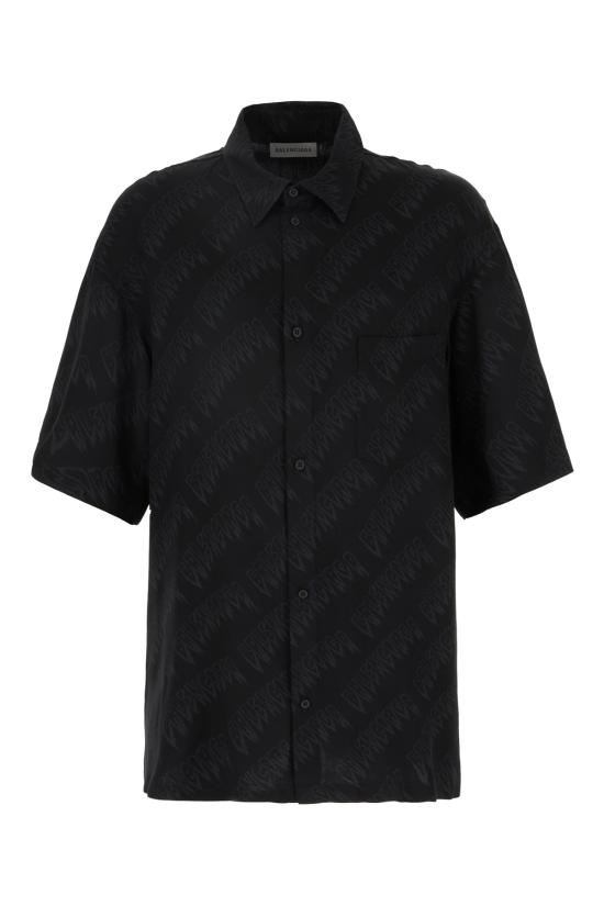 26SS 발렌시아가 긴팔 셔츠 871407TUL02 1069 BLACK