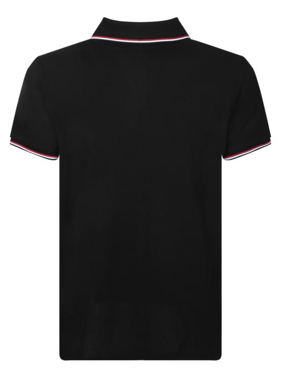 26SS 몽클레어 트리밍 코튼 피케 폴로 셔츠 8A70300 84556 999 Black - MONCLER