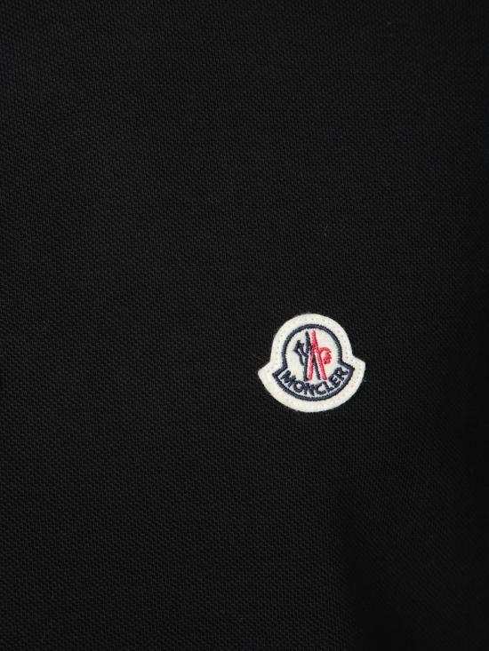 26SS 몽클레어 트리밍 코튼 피케 폴로 셔츠 8A70300 84556 999 Black - MONCLER