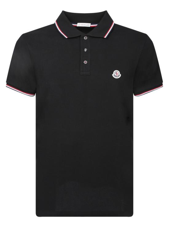 26SS 몽클레어 트리밍 코튼 피케 폴로 셔츠 8A70300 84556 999 Black