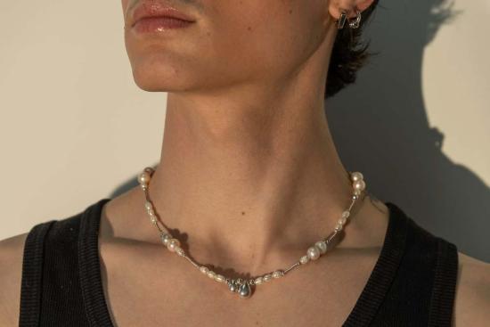  Milk & Rose 네크리스 밀크앤로즈 버블검 진주 목걸이