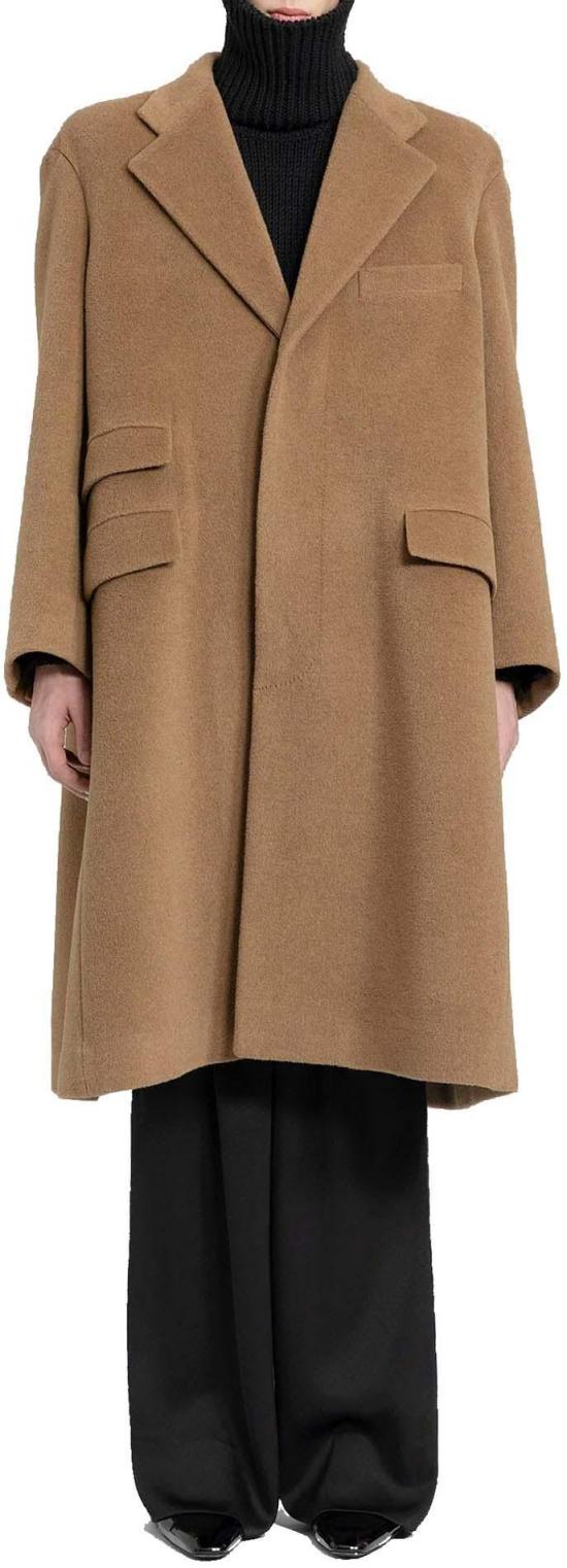  생로랑 코트 763953Y5H632322 BROWN - SAINT LAURENT