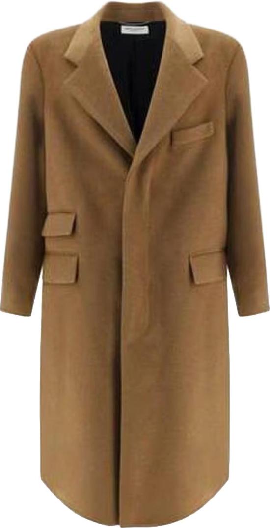 생로랑 코트 763953Y5H632322 BROWN