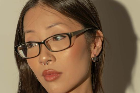  Milk & Rose 이어링 내 가게 둥근 사각형 후프