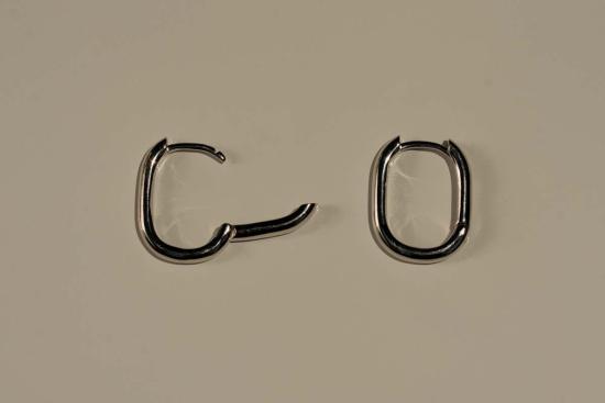  Milk & Rose 이어링 내 가게 둥근 사각형 후프 - OTHER BRANDS