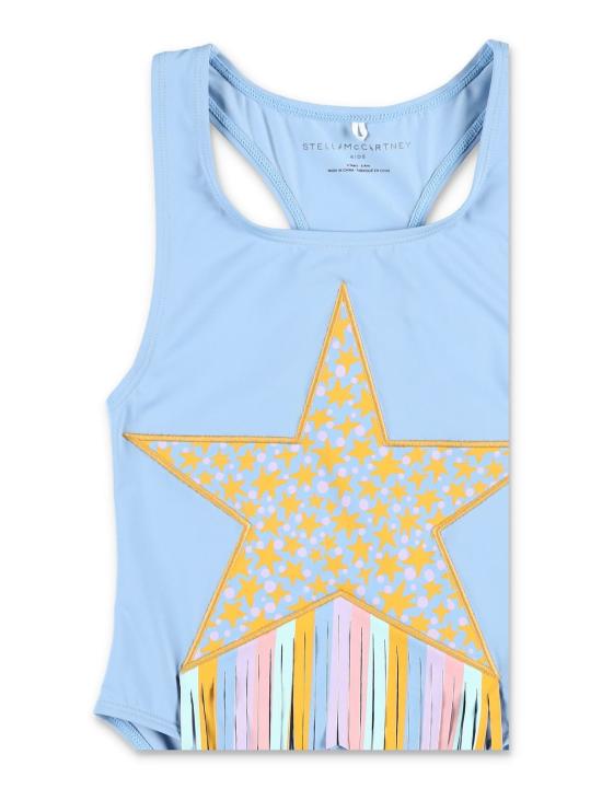  [키즈] 스텔라 맥카트니 원피스 수영복 스텔라 매카트니 스타 그래픽 키즈 수영복 아주르 - STELLA MCCARTNEY
