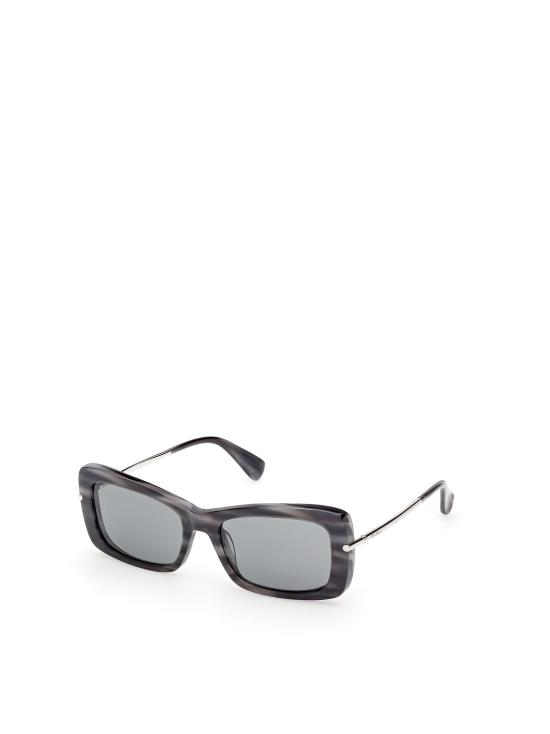 26FW 막스마라 선글라스 MM0194 64A LIGHT BLUE STRIPED SHINY PALLADIUM - MAX MARA