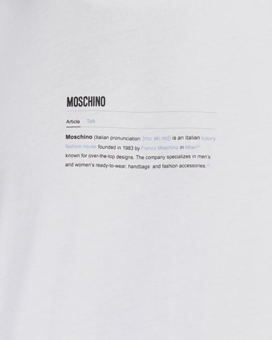  모스키노 반팔 티셔츠 0709 5241 BIANCO - MOSCHINO