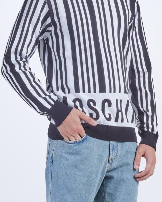  모스키노 스웨터 0904 5201 1555 BIANCO NERO - MOSCHINO