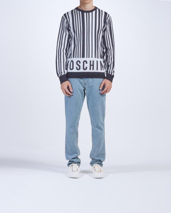 모스키노 스웨터 0904 5201 1555 BIANCO NERO - MOSCHINO