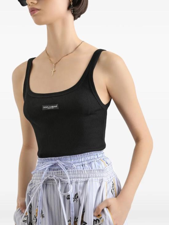 26SS 돌체앤가바나 립드 탱크탑 F8W45T FU7AVN000 Black - DOLCE & GABBANA