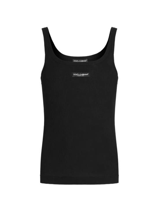 26SS 돌체앤가바나 립드 탱크탑 F8W45T FU7AVN000 Black