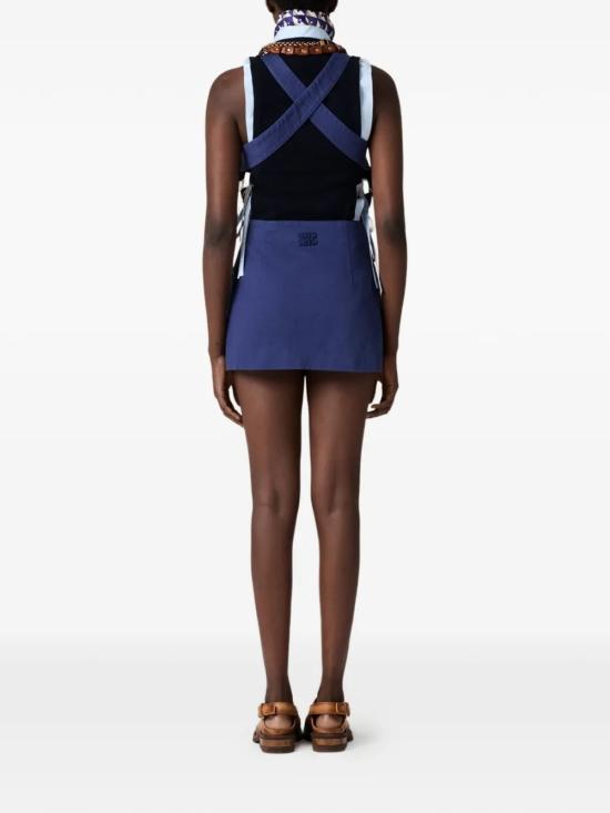 26SS 미우미우 후염 개버딘 미니 드레스 MF6345 19JYF0021 Blue - MIU MIU