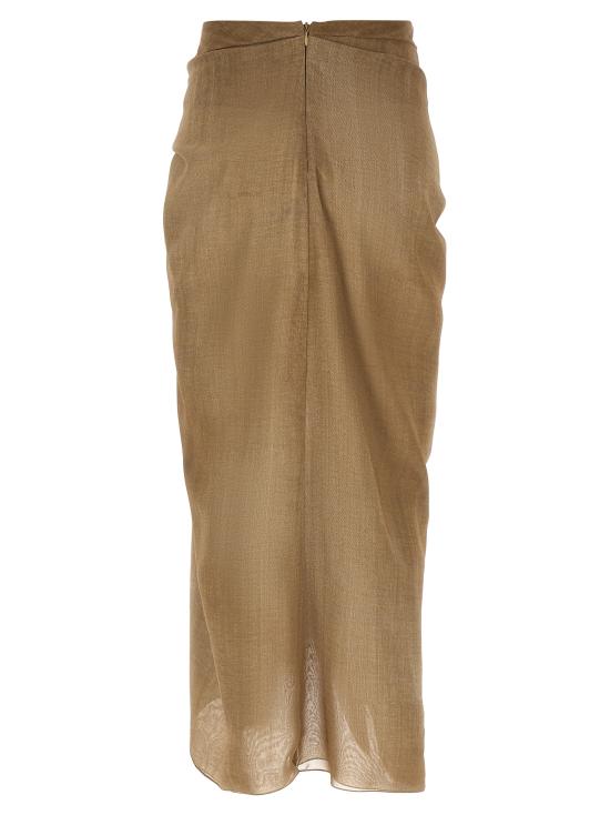 26SS 에르마노 설비노 롱 스커트 D482O704RWKS4850 Beige - ERMANNO SCERVINO
