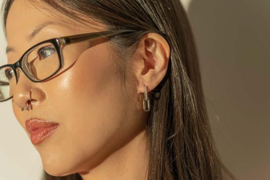  Milk & Rose 이어링 내 가게 아기 종이 클립 보석 후프 - OTHER BRANDS