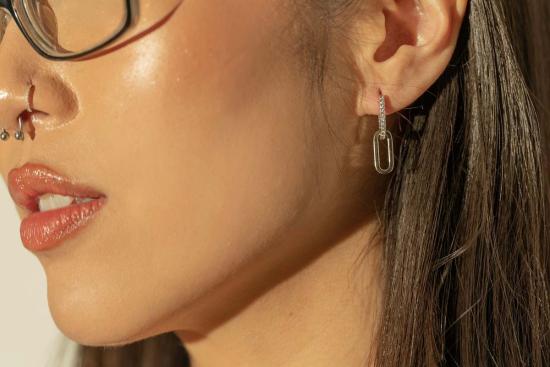  Milk & Rose 이어링 내 가게 아기 종이 클립 보석 후프 - OTHER BRANDS